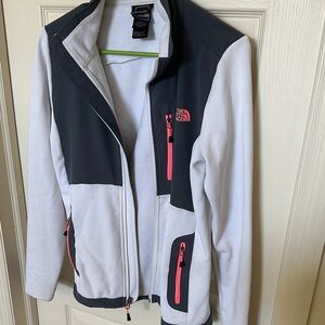 The North Face Black and White Jacket with Pink Accents